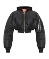 Vetements Cropped Bomber Jacket In Black