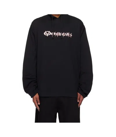 Vetements Hooded Sweater In Black