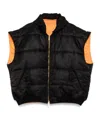 Vetements Hooded Logo Bomber Vest In Black