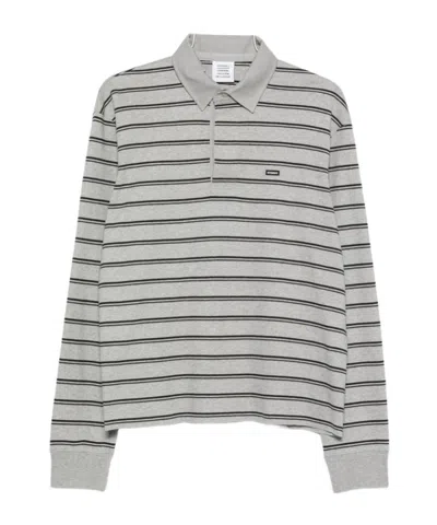 VETEMENTS HORIZONTAL STRIPE PATTERN POLO COLLAR