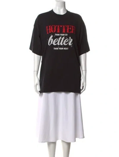 Pre-owned Vetements Hotter Than Your Ex Graphic Print T-shirt In Black
