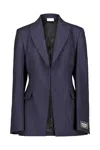 Vetements Hourglass Tailored Jacket In Blue