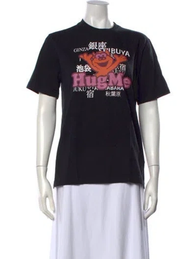 Pre-owned Vetements Hug Me Graphic Print T-shirt In Black