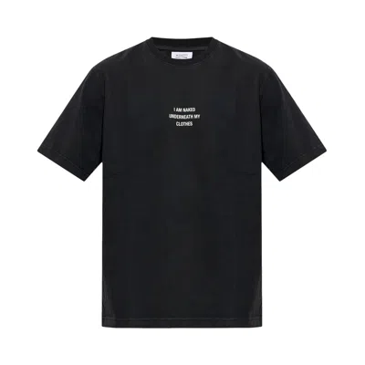 Pre-owned Vetements I Am Naked Under My Clothes Regular Fit T-shirt 'washed Black' | Men's Size Xl