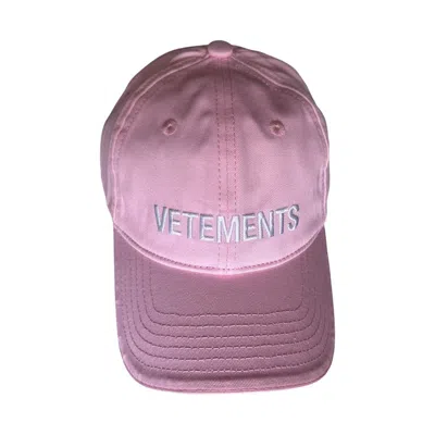 Pre-owned Vetements Iconic Logo Cap Baby Pink