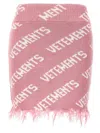 Vetements Woman Mini Skirt Pink Size S Merino Wool