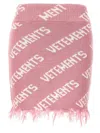 Vetements Woman Mini Skirt Pink Size S Merino Wool In Pink