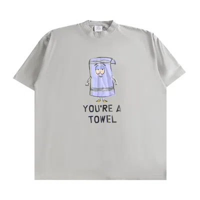 Pre-owned Vetements I'm A Towel Oversized T-shirt 'grey Melange' | Men's Size L In Gray