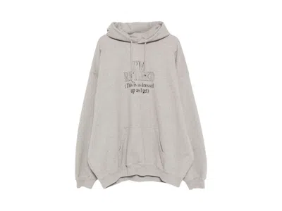 Pre-owned Vetements I'm Retired Oversized Hoodie In Grey Melange