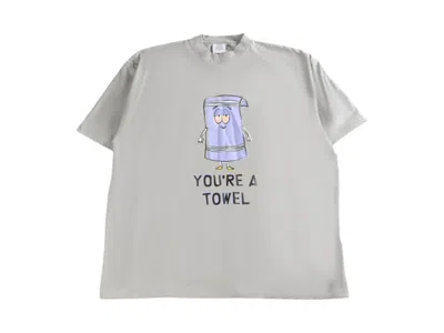Pre-owned Vetements I'm Towel Oversized T-shirt In Grey Melange