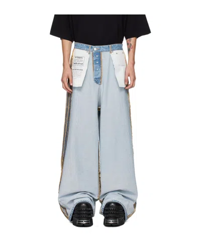 Vetements Inside Out Big Shape Jeans In Blue