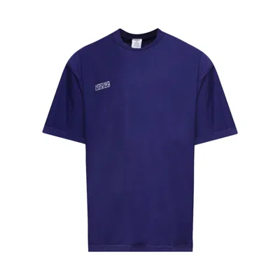 Pre-owned Vetements Inside Out Label T-shirt 'royal Blue' | Men's Size S