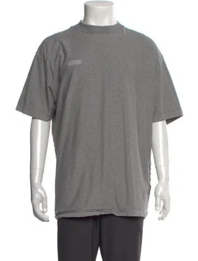 Pre-owned Vetements Inside Out Logo Crew Neck T-shirt In Gray
