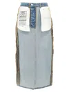 Vetements Reversible High-waisted Patch Pocket Skirt In Gray