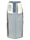 Vetements Reversible High-waisted Patch Pocket Skirt In Blue