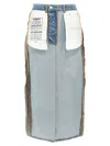 Vetements Reversible High-waisted Patch Pocket Skirt In Light Blue