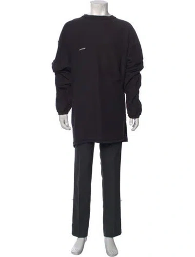 Pre-owned Vetements Inside-out Crew Neck Sweatshirt In Black