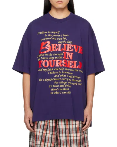 Vetements Item O-neck Short-sleeved T-shirt In Purple