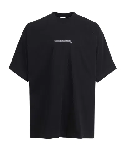 Vetements Item O-neck Short-sleeved T-shirt In Black