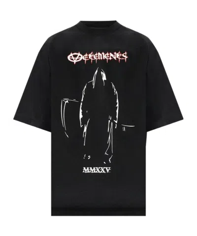 Vetements Item O-neck Short-sleeved T-shirt In Black