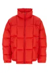 Vetements Puffer Jacket Elasticated Cuffs In Red
