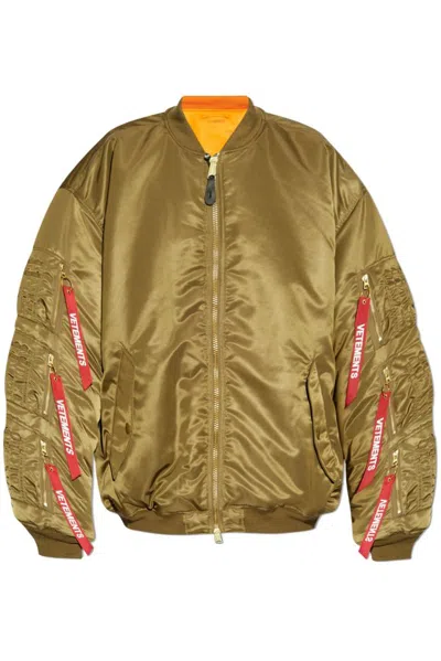 Vetements Keyring Attachment Cargo Bomber Jacket In Multi