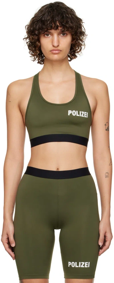 Vetements Khaki Racer Back Sport Bra In Police Green