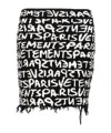 Vetements Paris Monogram High-waisted Mini Skirt In Black