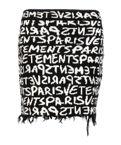 VETEMENTS KNITTED MINI SKIRT
