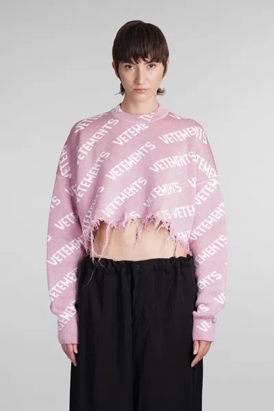 Vetements Knitwear In Rose-pink Wool