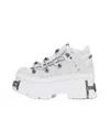Vetements White New Rock Edition Platform Sneakers In White