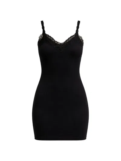 Vetements Lace V-neck Dress In Black