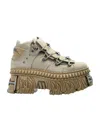 Vetements Beige New Rock Edition Fire Platform Sneakers In Nude