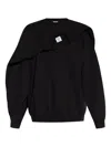 Vetements Layered Cotton Sweatshirt In Black