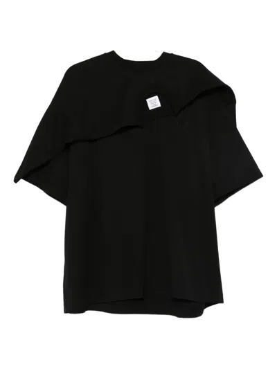 Vetements Layered Cotton T-shirt In Black