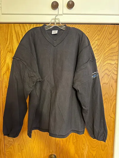 Pre-owned Vetements Layered Label Sweatshirt In Black