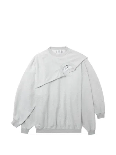 Vetements Layered Sweatshirt In Silver