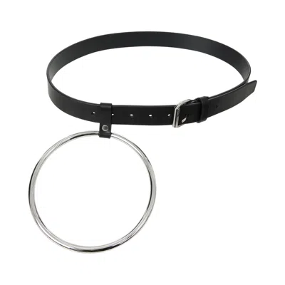 Vetements Leather Belt With Metal Ring In Black