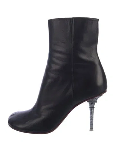 Pre-owned Vetements Leather Boots In Black