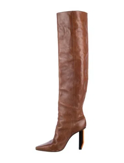 Pre-owned Vetements Leather Boots In Brown