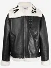 Vetements Logo-collar Lambskin Jacket In Black