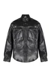 Vetements Leather Overshirt In Black