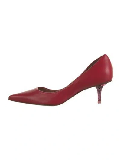 Pre-owned Vetements Leather Pumps W/ Tags In Red