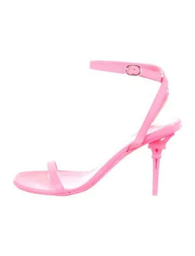 Pre-owned Vetements Leather Sandals In Pink