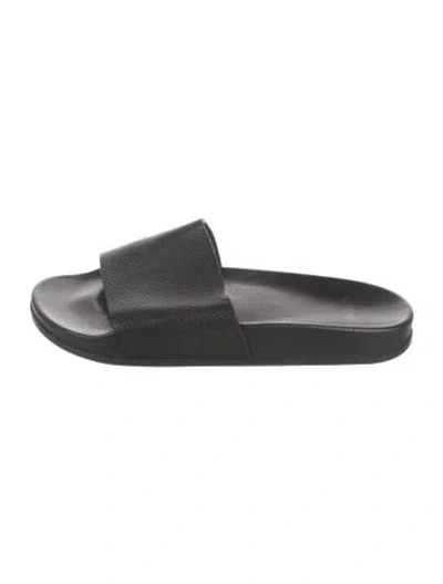 Pre-owned Vetements Leather Slides In Black