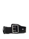 Vetements Leather Studded Belt In Black