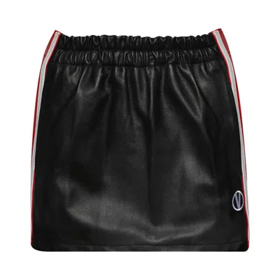 Pre-owned Vetements Leather Tracksuit Skirt 'black/red' | Women's Size Xs