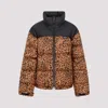 Vetements Leopard Logo Puffer Jacket In Black