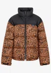 Vetements Leopard Logo Puffer Jacket In Multicolor