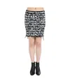 Vetements Paris Monogram High-waisted Mini Skirt In Black